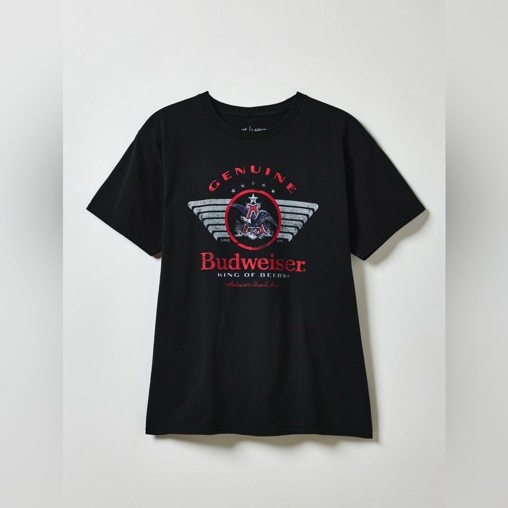Budweiser Black Tee with Red Logo
